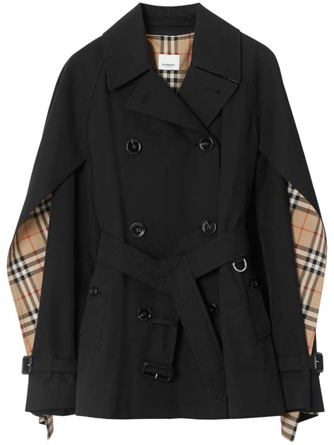 burberry trench coat leather sleeves|Burberry oversized wool trench coat.